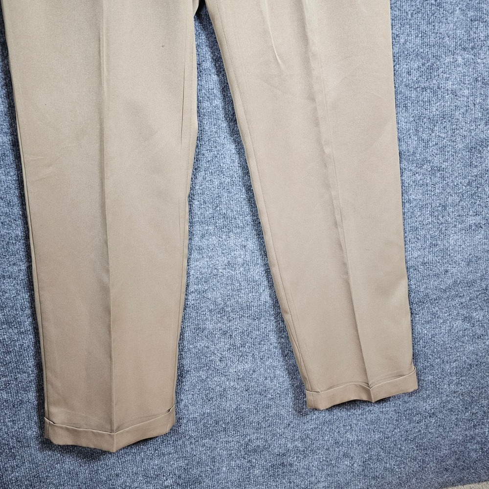 Jos A Bank Leadbetter Golf Pants Mens 36x32 Tan Pleated Cuffed Khaki Trousers - Picture 9 of 13